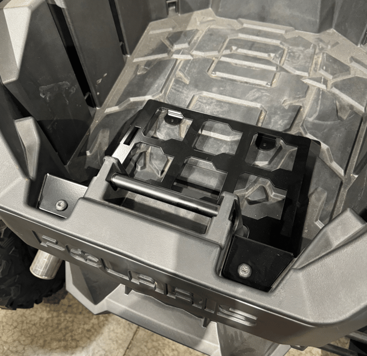 Polaris RZR PRO XP / Turbo R Packout Mount by AJK Offroad Alternate View of Installation