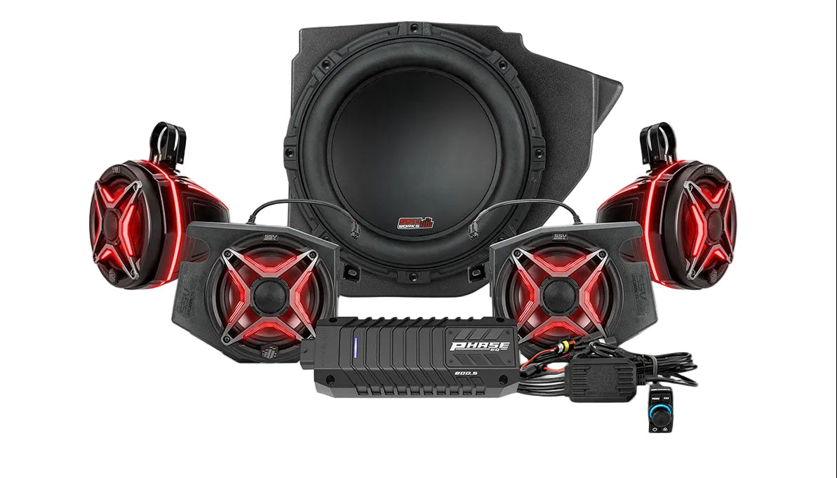 Polaris RZR Ride Command (2014-2023) V-Spec 5 Speaker Kit SSV Works