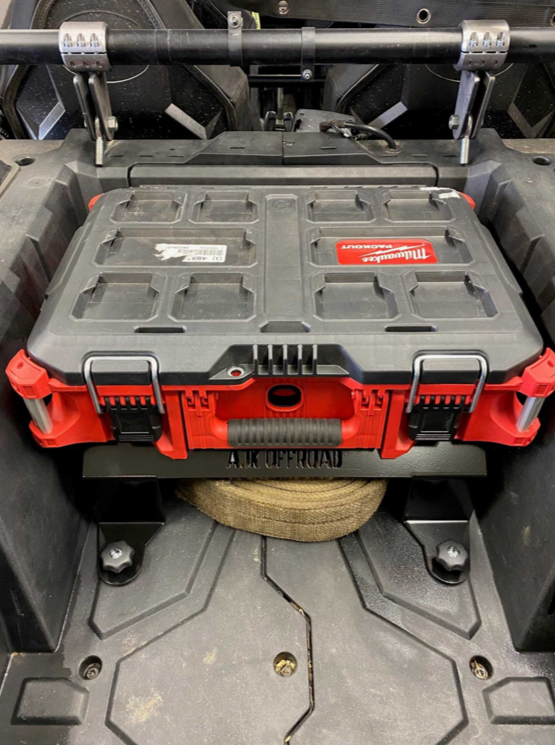Polaris RZR Packout Mount Tall by AJK Offroad With One Kit Installed