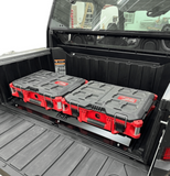 Polaris Xpedition Rear Packout Mount by AJK Offroad with two flat kits installed Right Slight Angle View