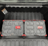 Polaris Xpedition Rear Packout Mount by AJK Offroad Birds Eye Top View of Two Flat Kits