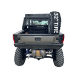 Polaris Xpedition Spare Tire Carrier by AJK Offroad Pictured with a 32" Tire from a Back View