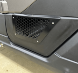 Polaris Xpedition Vented Lower Doors Inserts by AJK Offroad Close Up of Rear Door in Black