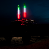 Red/White/Green Hyper LED Lighted Whip 5150 Whips