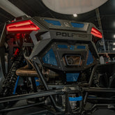 SDR Motorsports Polaris RZR Pro R Rear Exhaust Grille Cover Blue Mesh