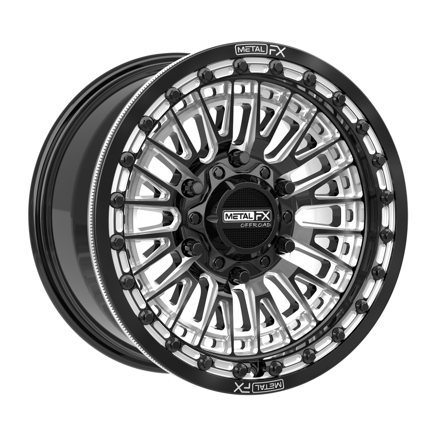 Slayer 6R UTV Beadlock Wheel (Gloss Black Contrast Cut) Metal FX Offroad