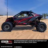 Slayer 6R UTV Beadlock Wheel (Gloss Black Contrast Cut) Metal FX Offroad