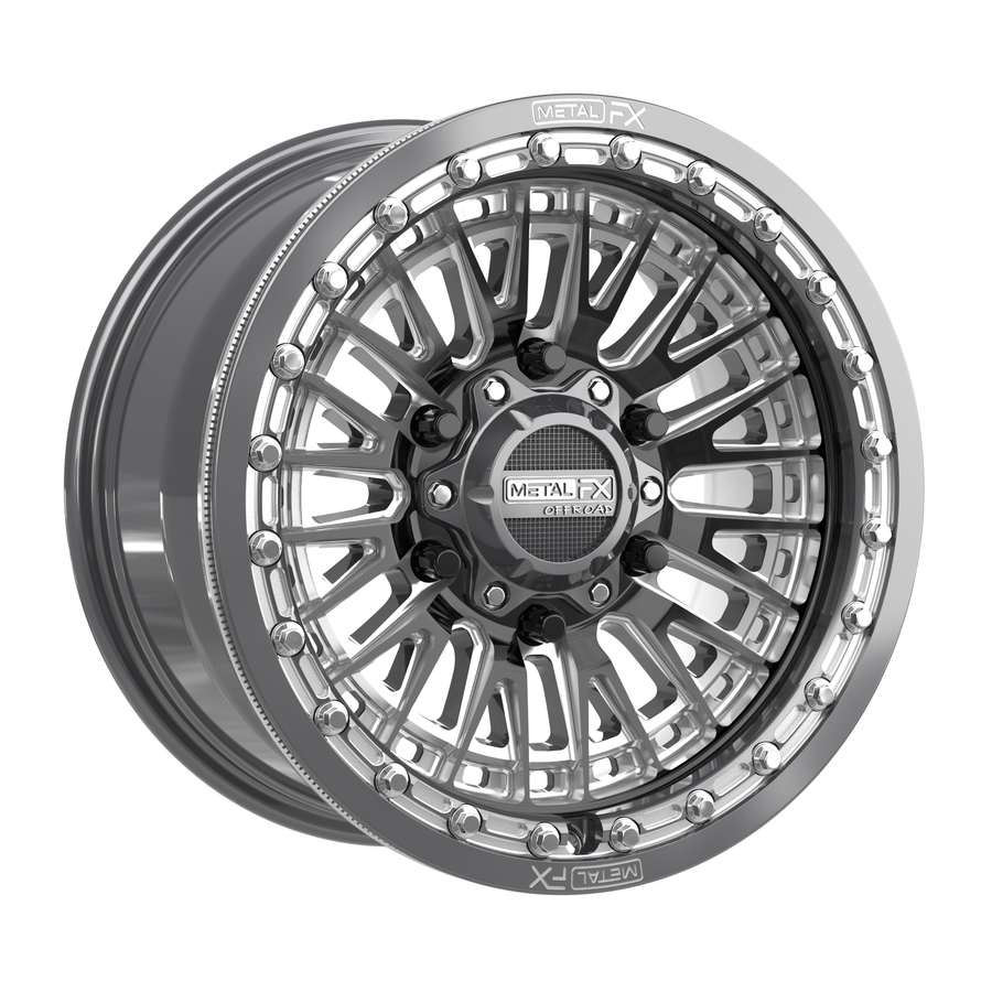 Slayer 6R UTV Beadlock Wheel (Gunmetal Contrast Cut) Metal FX Offroad