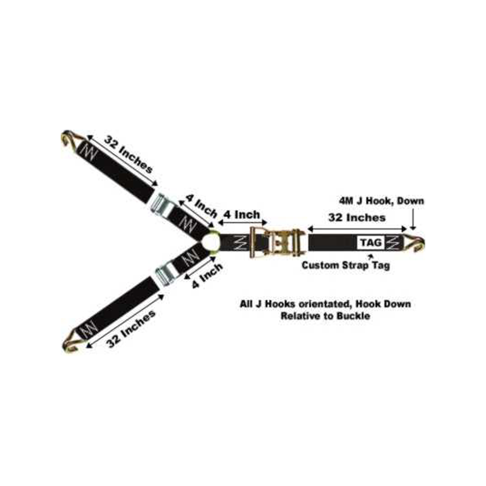 Spare Tire Tie Down  "Y" Strap AJK Offroad