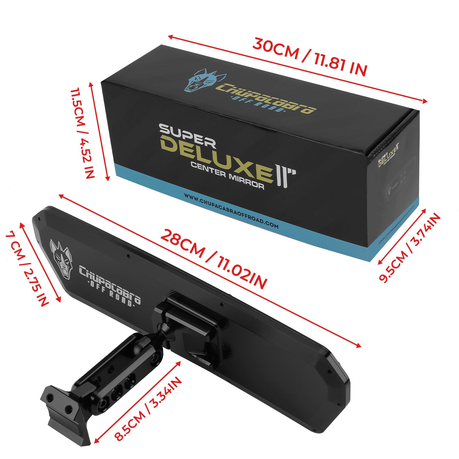 Super Deluxe 11" UTV Rearview Mirror Chupacabra Offroad