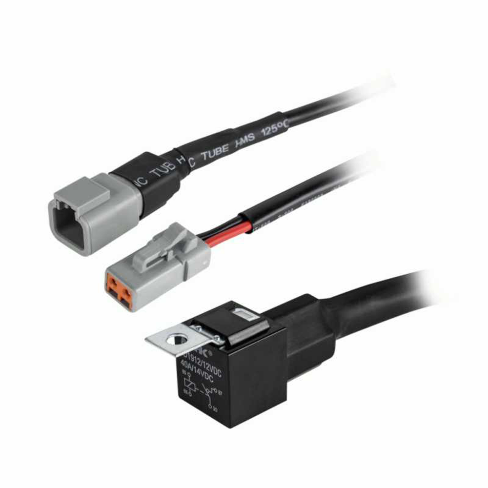 Ultra Slim Single Row 44.25" Light Bar by AJK Offroad Close of Up Three Power Cords