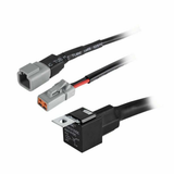 Ultra Slim Single Row 44.25" Light Bar by AJK Offroad Close of Up Three Power Cords