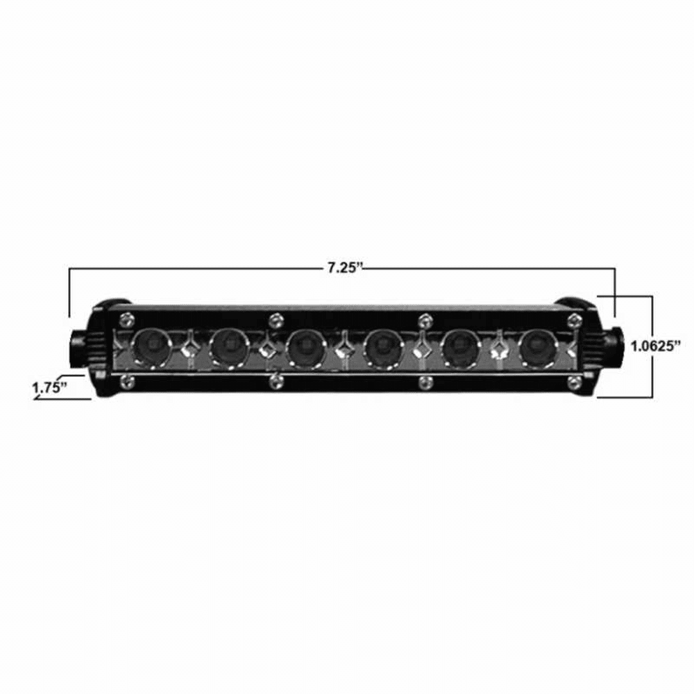 Ultra Slim Single Row 7.25" Light Bar AJK Offroad