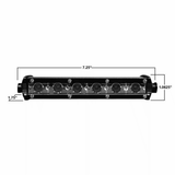 Ultra Slim Single Row 7.25" Light Bar AJK Offroad
