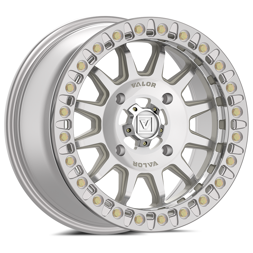 V09 UTV Raw Machined Beadlock Wheel (15x7 40mm 4x156) Valor Offroad