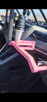 Mob Armor Tablet Mount Adapter installed in a UTV, showcasing off-road accessory usability.