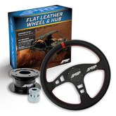 Yamaha UTV Flat Leather Steering Wheel Kit with Hub PRP
