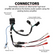 Polaris RZR Pro Series Ride Command Front & Rear Speaker RCA Output Harness