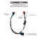Polaris RZR Pro Series Ride Command Subwoofer RCA Output Harness