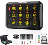 12-Gang Switch Panel with RGB & Remote Control Bluetooth App