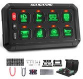 8-Gang Switch Panel with RGB & Remote Control Bluetooth App