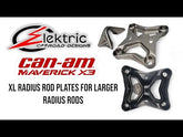 Can-Am Maverick X3 XL Radius Rod Plate with Tow Hook (Black) Elektric Offroad