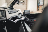 RZR Pro XP/R Metal Head Mount for Polaris with Garmin Tread GPS display in side-by-side dashboard