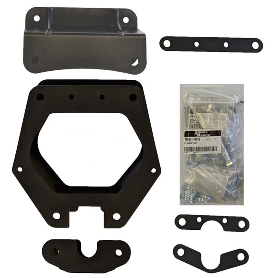 TMW X3 BULKHEAD GUSSET KIT 100% CHROMOLY components including brackets and hardware for UTV upgrades.