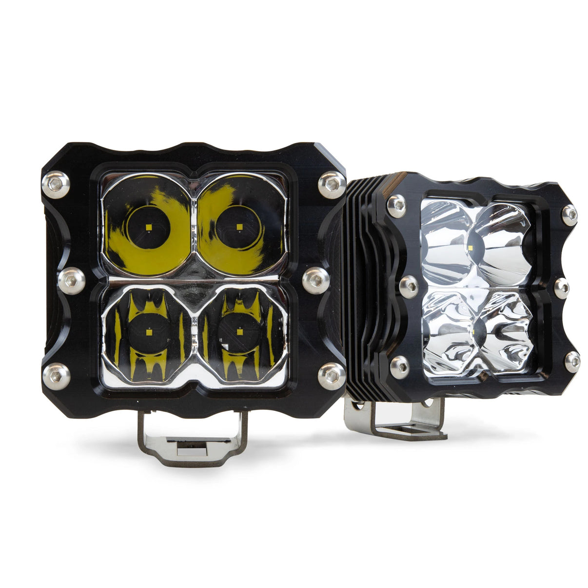 Heretic 6 Series Quattro Light - Pair Pack showcasing high performance LED lights with durable aluminum housing.