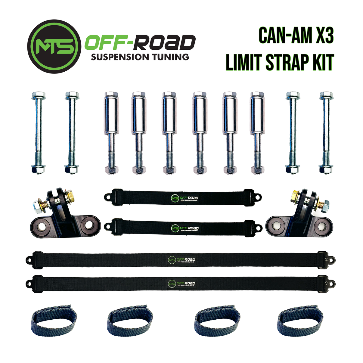 MTS Off-Road Can-Am X3 Limit Strap Kit featuring components for suspension tuning and off-road performance.
