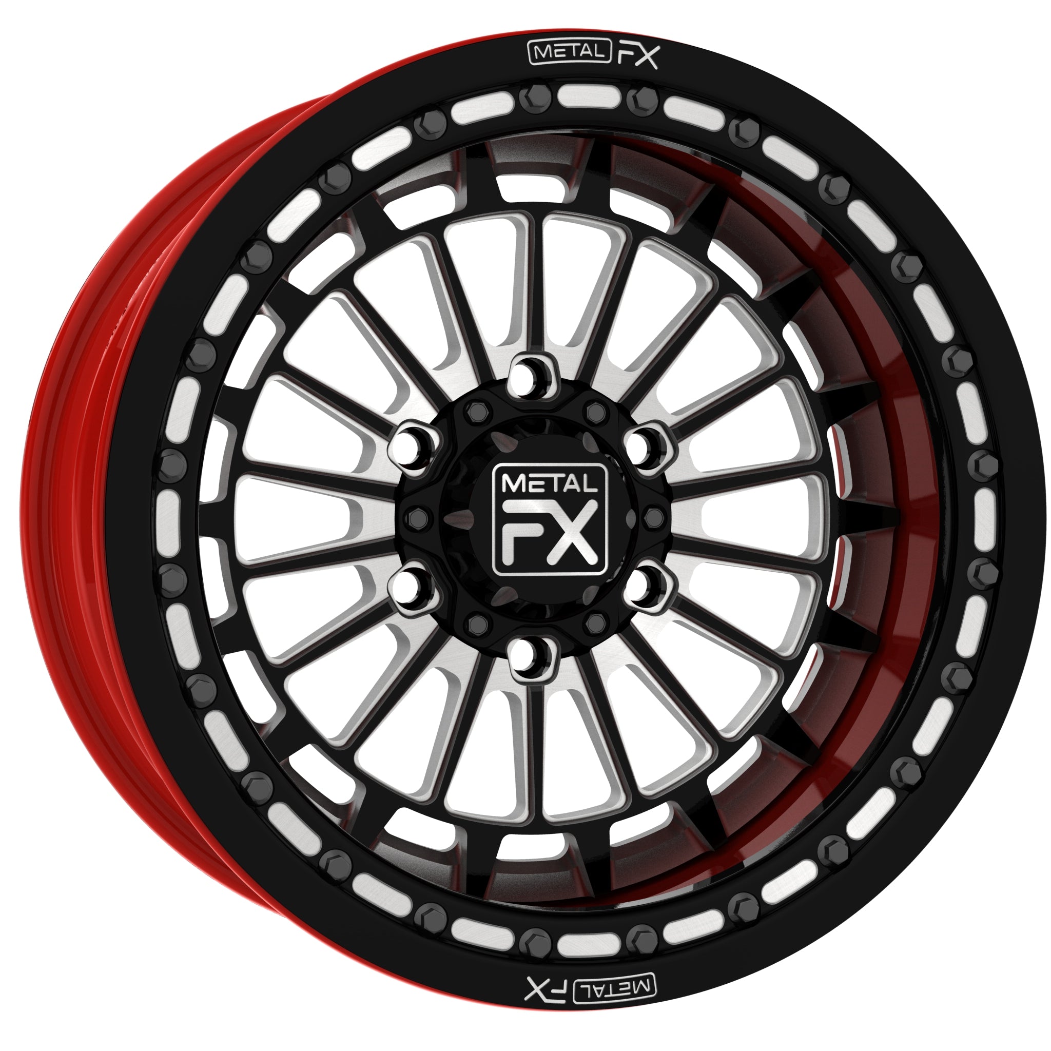 17" Delta 6R | Forged 3-Piece | Beadlock UTV wheel by Metal FX, designed for style and performance in off-road adventures.
