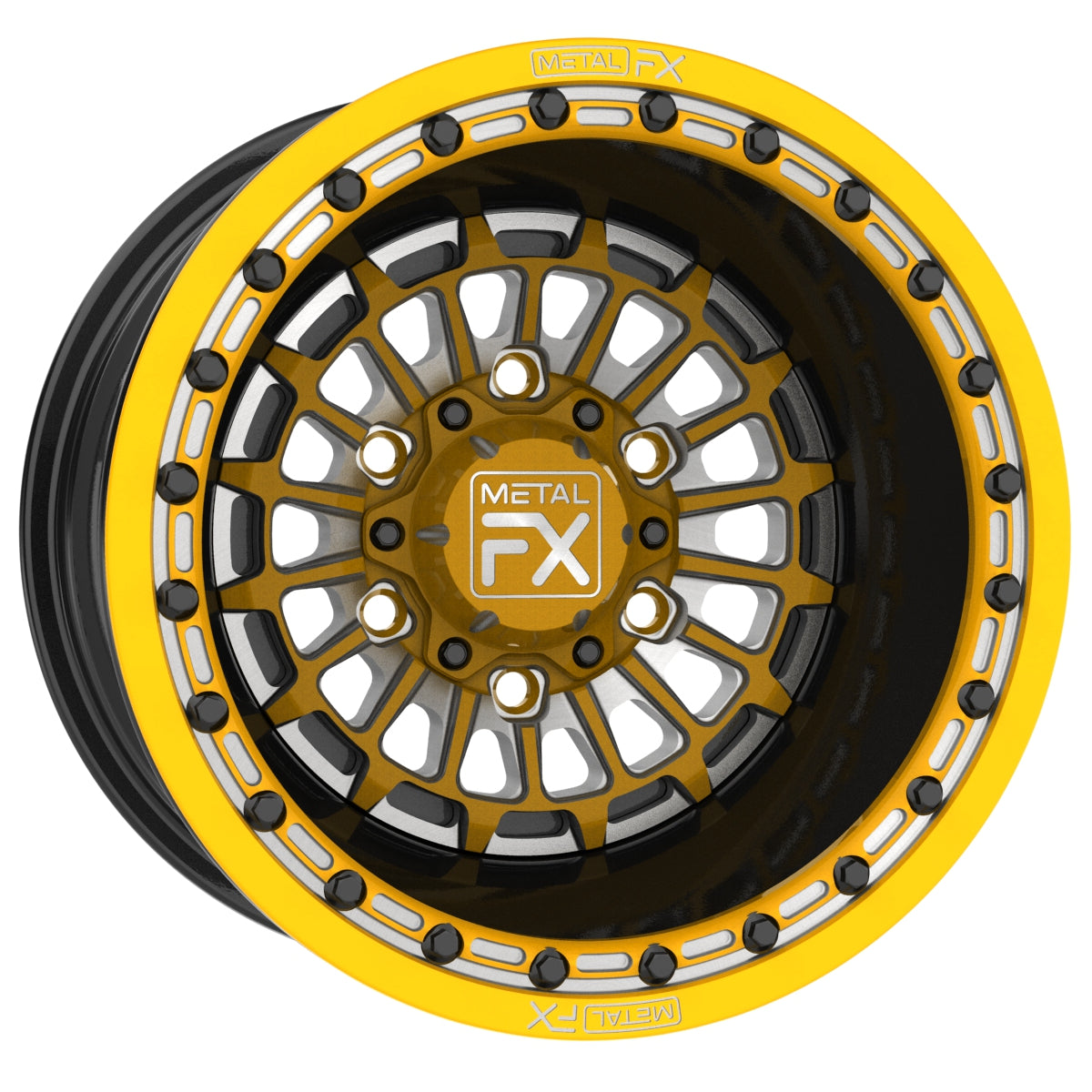 Delta 6R | Forged 3-Piece | Beadlock | Custom off-road UTV wheel by Metal FX for better style and performance.