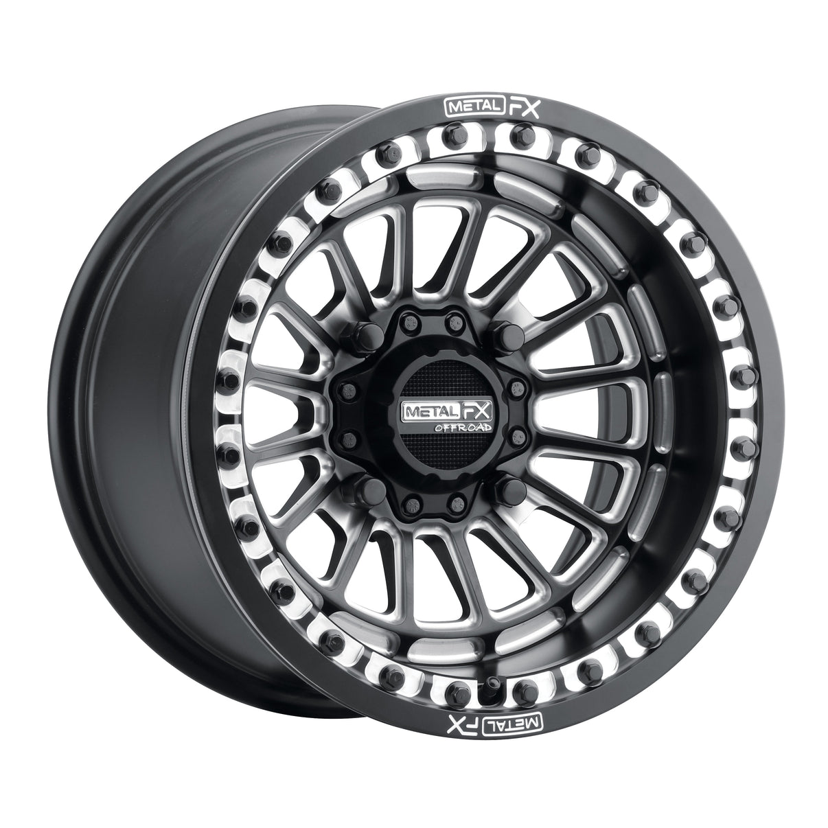 Delta Beadlock Wheel (Satin Black Contrast Cut) Metal FX Offroad