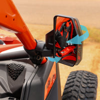 Offroad Rear View Side Mirror for UTV (Pack of 2) For 1.6" - 2" Roll Cage Bar