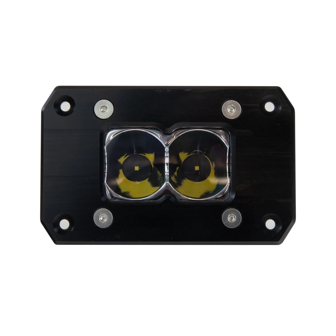 Heretic 6 Series Light Bar - BA-2: Flush Mount showing the LED lenses and mounting hardware.