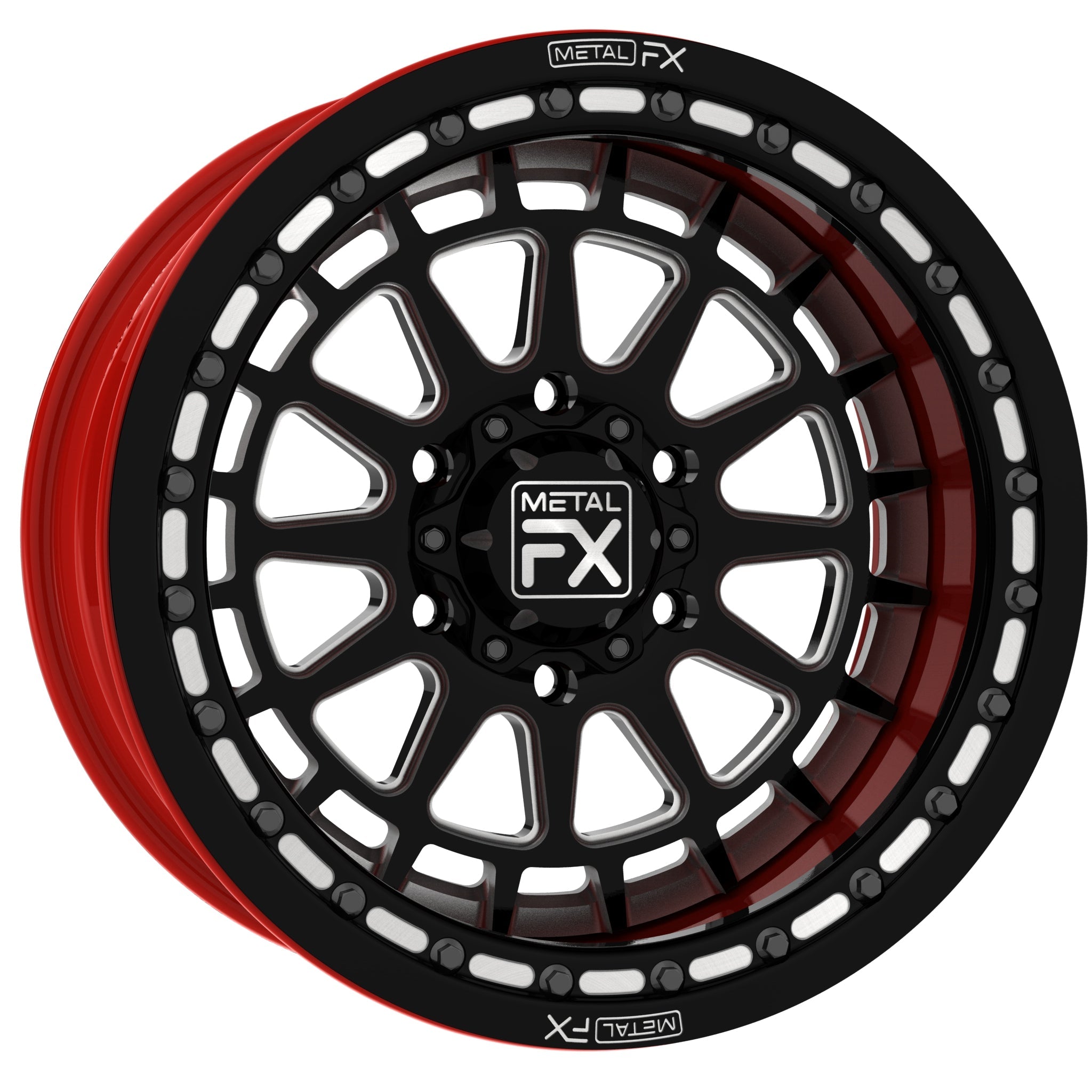 17" Outlaw 6R | Forged 3-Piece | Beadlock wheel by Metal FX Offroad, designed for UTVs and off-road vehicles.