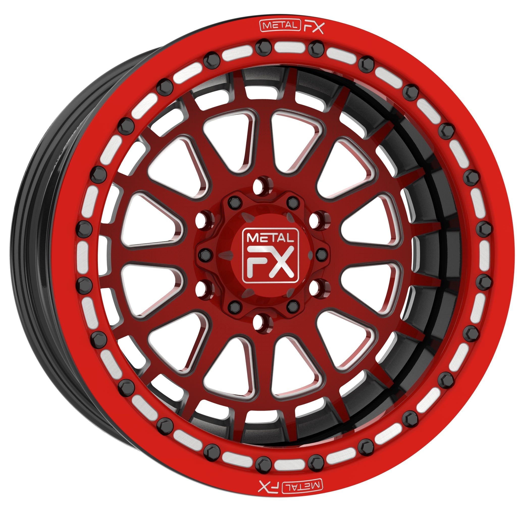 17" Outlaw 6R | Forged 3-Piece | Beadlock wheel by Metal FX UTV Pros for off-road vehicles.