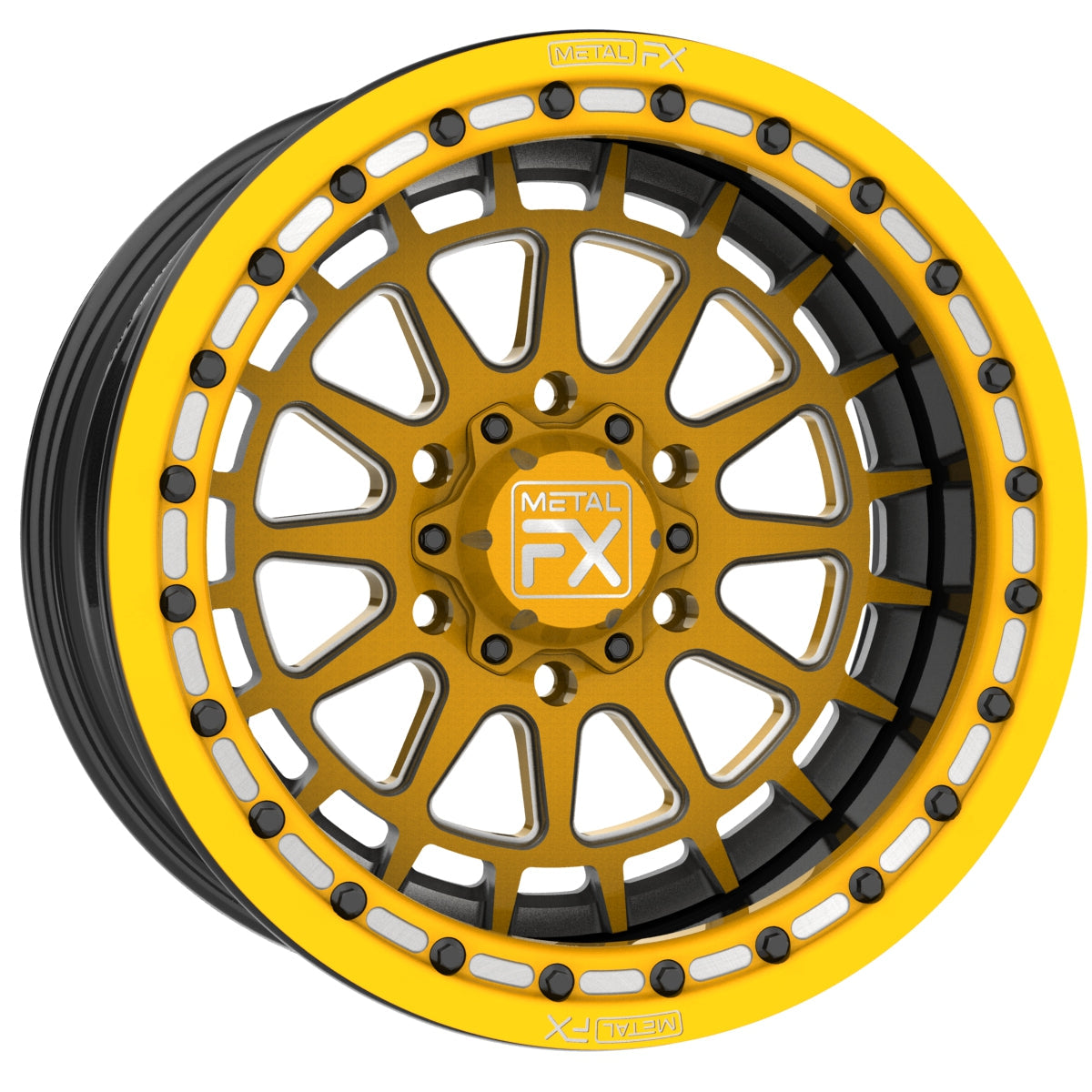 17" Outlaw 6R | Forged 3-Piece | Beadlock UTV wheel by Metal FX for off-road performance and style.