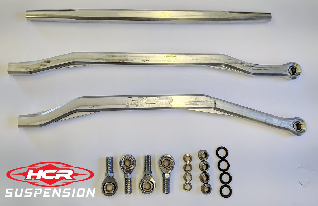CAN-AM X3 High Clearance Billet Radius Rod Set 72" with aluminum link bars and hardware for off-road suspension tuning.