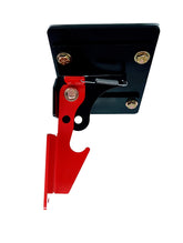 WILD CAT 1000 PARKING BRAKE installation component with red lever and black plate for UTVs and off-road vehicles.
