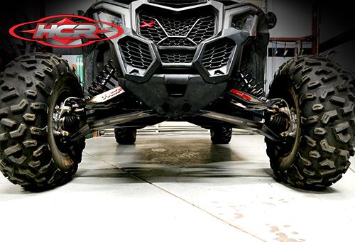 HCR Racing MAV-05300-1 Can-am Maverick X3 X DS 64" OEM HD Replacement Front A-arms showcased on a UTV.