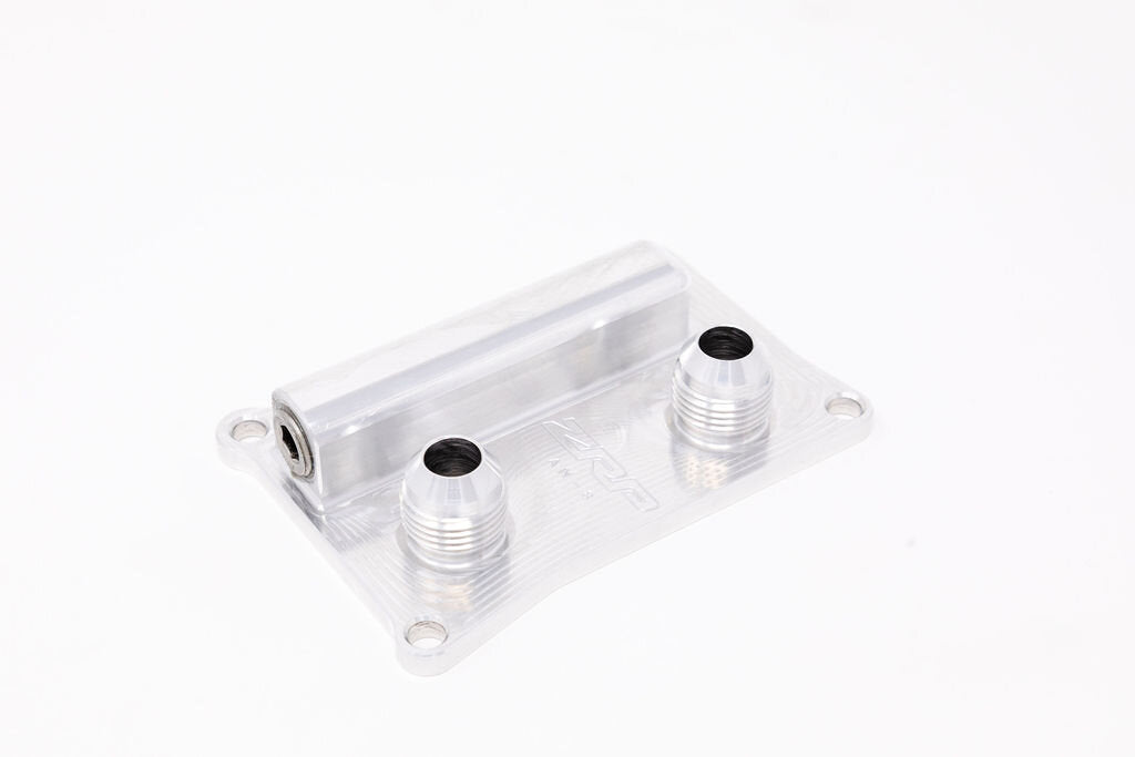 CAN AM OIL COOLER ADAPTER for UTV Pros, allowing oil cooler addition on Can Am X3 with AN-8 fittings.