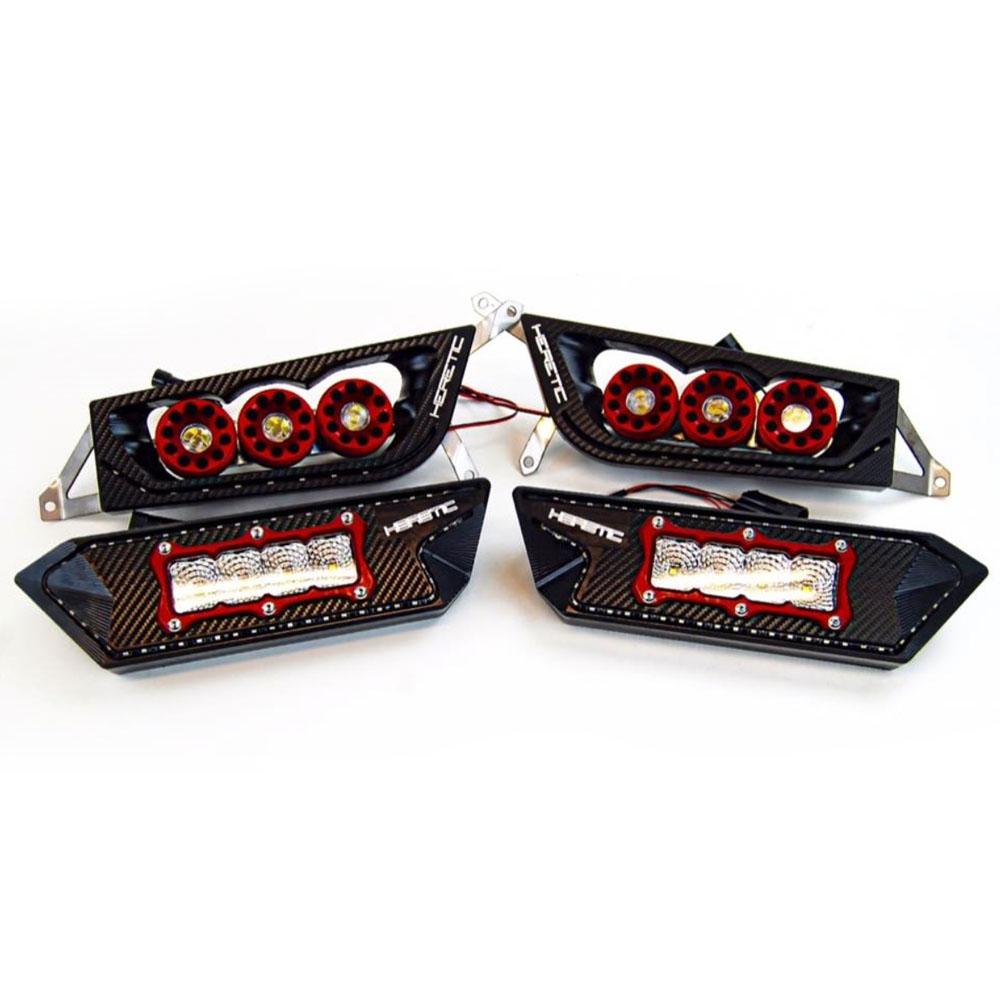 Heretic Studio Polaris 1000/XP Turbo Headlight Tail Light Combo ('14-'18) high performance LED lighting design
